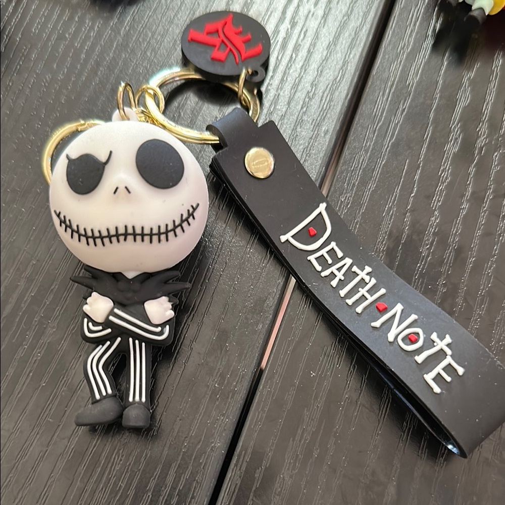 Disney nightmare before Christmas, death note pumpkin, keen silicone keychains